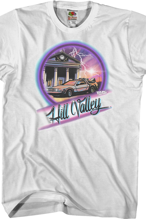 Airbrush Hill Valley Back To The Future T-Shirtmain product image