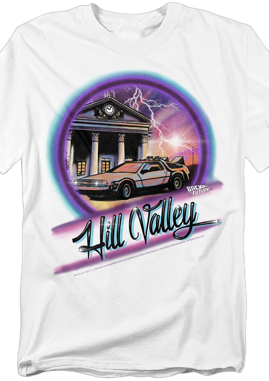 Airbrush Hill Valley Back To The Future T-Shirt - main product image