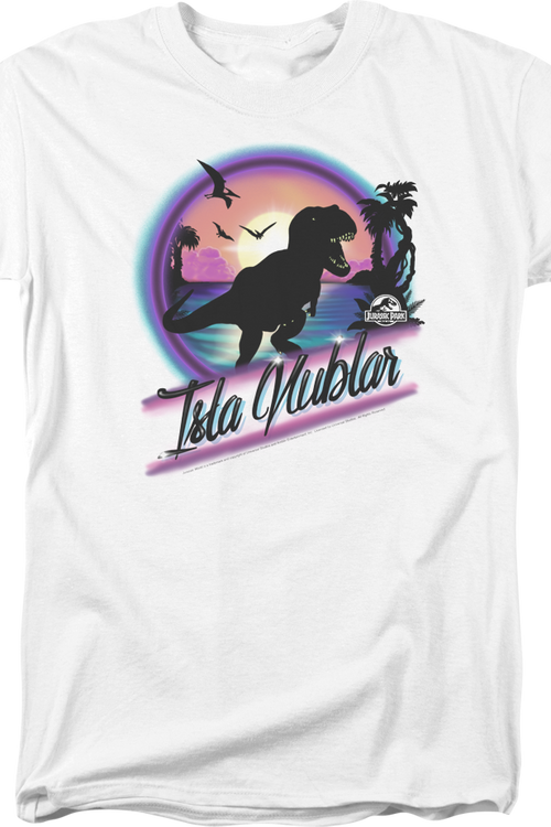 Airbrush Isla Nublar Jurassic Park T-Shirtmain product image