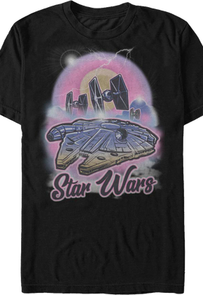 Airbrush Millennium Falcon Star Wars T-Shirt