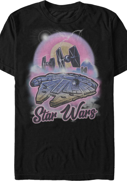 Airbrush Millennium Falcon Star Wars T-Shirt - main product image