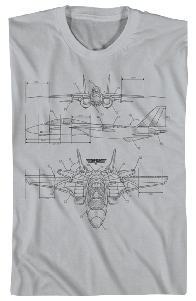 Aircraft Diagram Top Gun T-Shirt