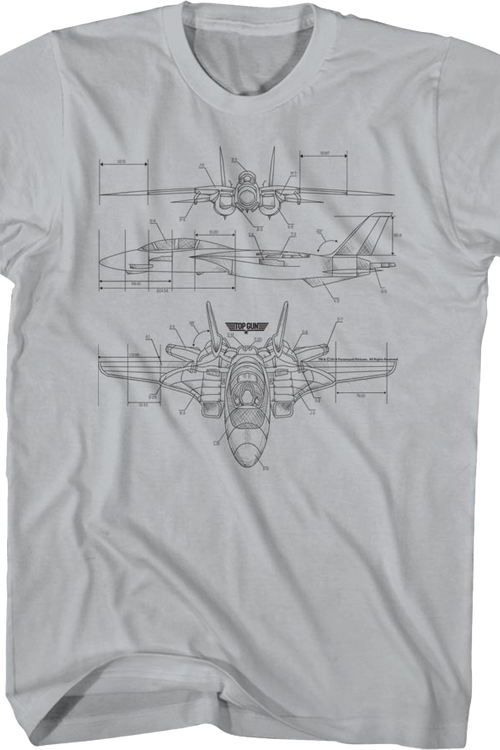Aircraft Diagram Top Gun T-Shirtmain product image