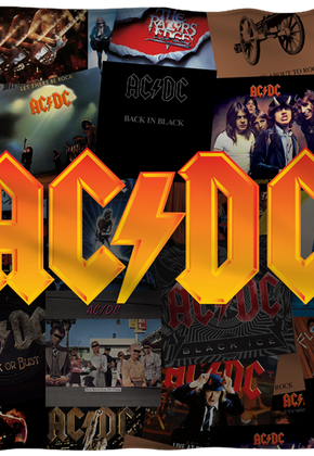 Album Collage ACDC 36 x 58 Fleece Blanket