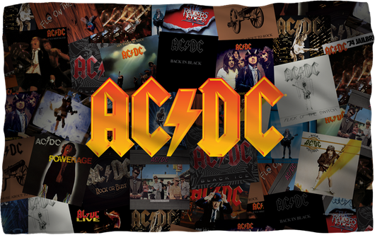 Album Collage ACDC 36 x 58 Fleece Blanket - main product image