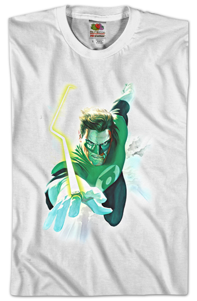 Alex Rosen Merch Alex Ross Flight Green Lantern T-Shirt: DC Comics Mens T-Shirt