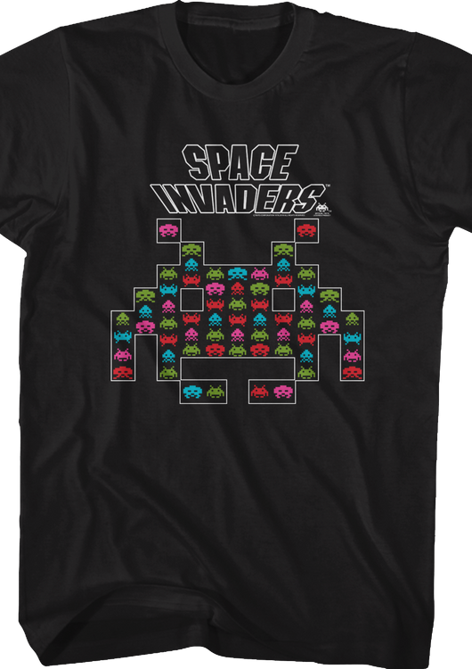 Alien Shape Space Invaders T-Shirt - main product image
