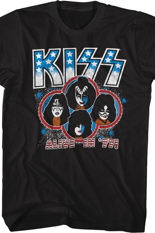 Alive In '77 KISS T-Shirt - main product image