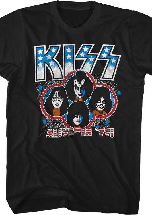 Alive In '77 KISS T-Shirt - main product image