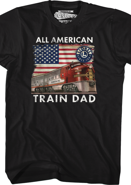 All American Train Dad Lionel Trains T-Shirt - main product image
