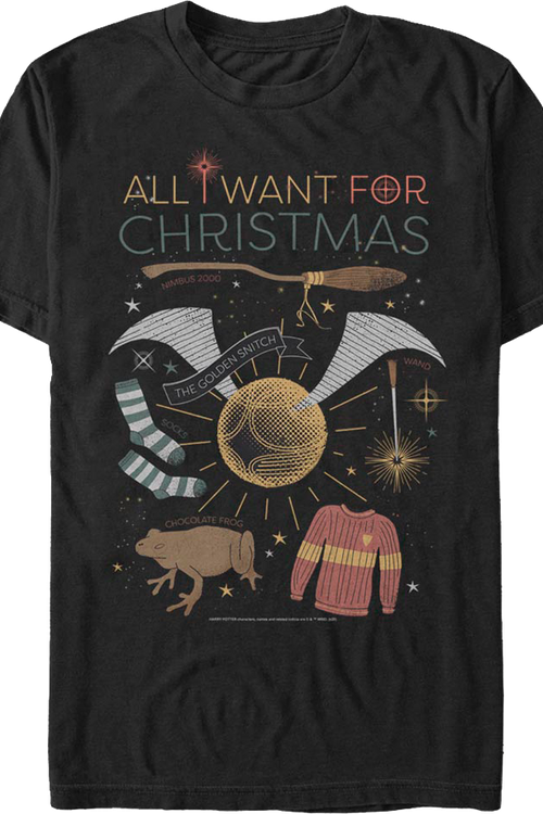 All I Want For Christmas Harry Potter T-Shirtmain product image
