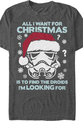 All I Want For Christmas Star Wars T-Shirt