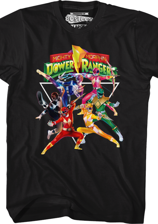 All In Mighty Morphin Power Rangers T-Shirt - main product image