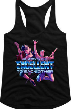 Ladies Always Be Excellent Bill and Ted Racerback Tank Top