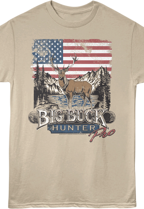 American Flag Big Buck Hunter T-Shirt