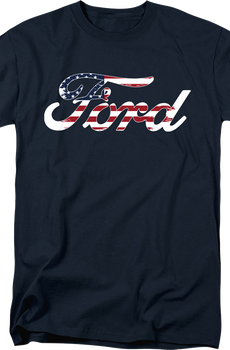 American Flag Logo Ford T-Shirt