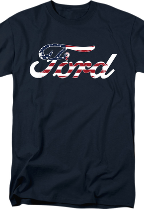 American Flag Logo Ford T-Shirt
