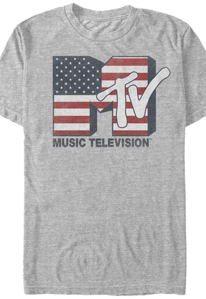 American Flag Logo MTV Shirt