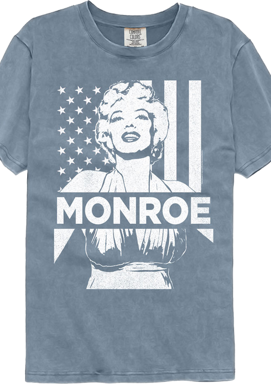 American Flag Marilyn Monroe Comfort Colors Brand T-Shirt - main product image
