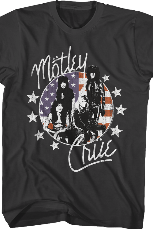 Star And Stripes Motley Crue T-Shirtmain product image