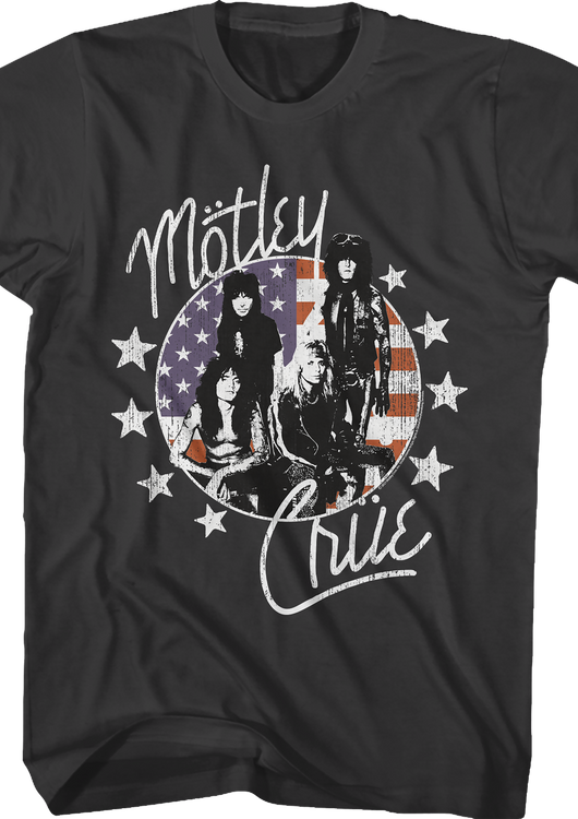 Star And Stripes Motley Crue T-Shirt - main product image