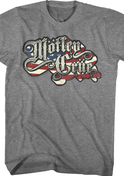 American Flag Motley Crue T-Shirt - main product image