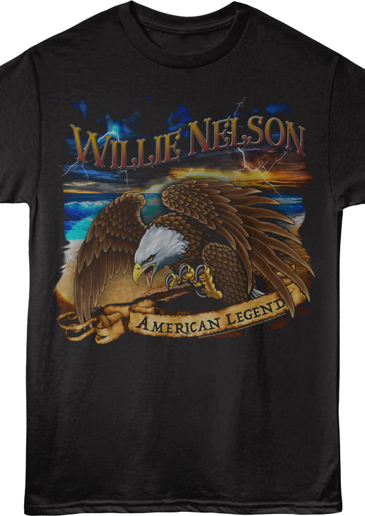 American Legend Banner Willie Nelson T-Shirt - main product image