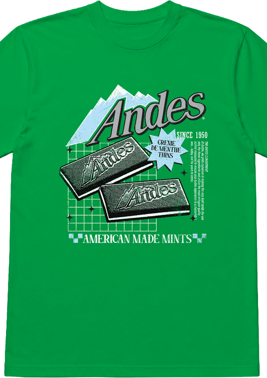American Made Creme De Menthe Thins Andes Mints T-Shirt - main product image
