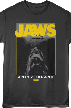 Amity Island Poster Jaws T-Shirt