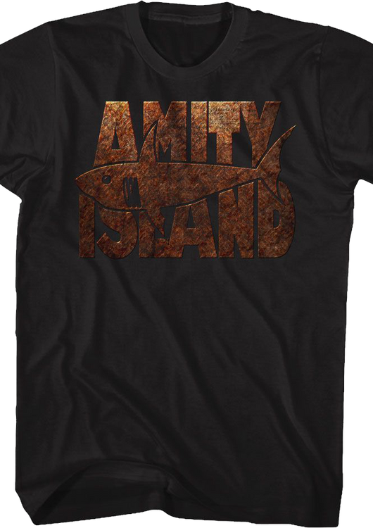 Amity Island Rusted Sign Jaws T-Shirt - main product image