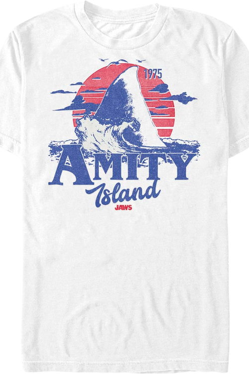Amity Island Shark Fin Jaws T-Shirtmain product image