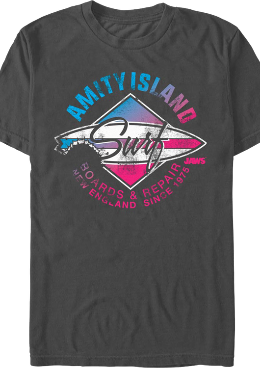 Amity Island Surf Board Repair Jaws T-Shirt - main product image