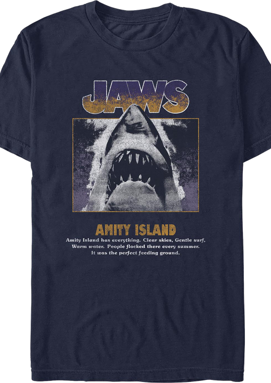 Amity Island Tagline Jaws T-Shirt - main product image
