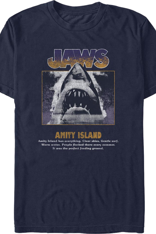 Amity Island The Perfect Feeding Ground Jaws T-Shirtmain product image