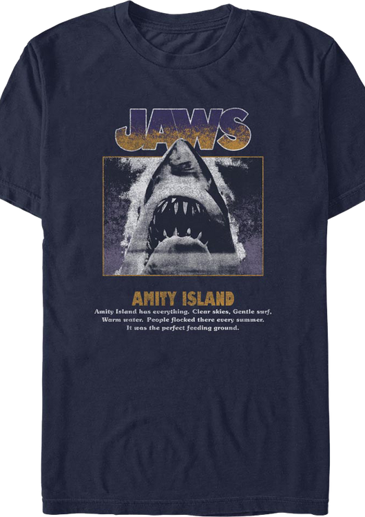 Amity Island The Perfect Feeding Ground Jaws T-Shirt - main product image