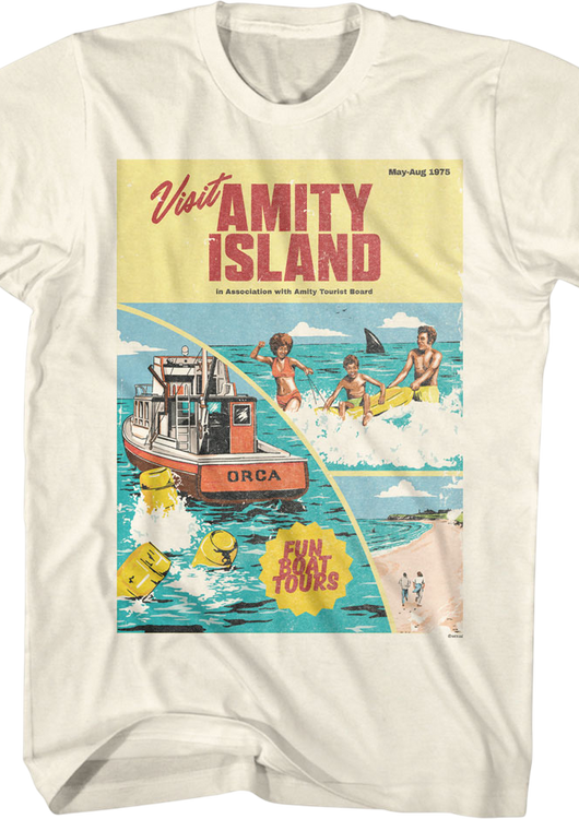 Amity Island Tourism Brochure Jaws T-Shirt - main product image