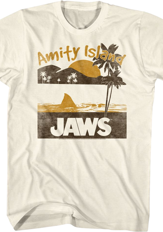 Amity Island Tropical Sunset Jaws T-Shirt - main product image