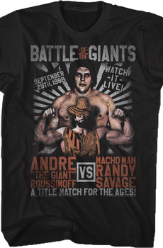 Andre The Giant vs Macho Man Randy Savage T-Shirt