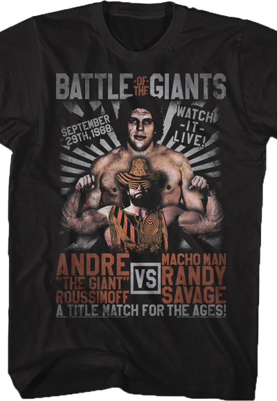 Andre The Giant vs Macho Man Randy Savage T-Shirt
