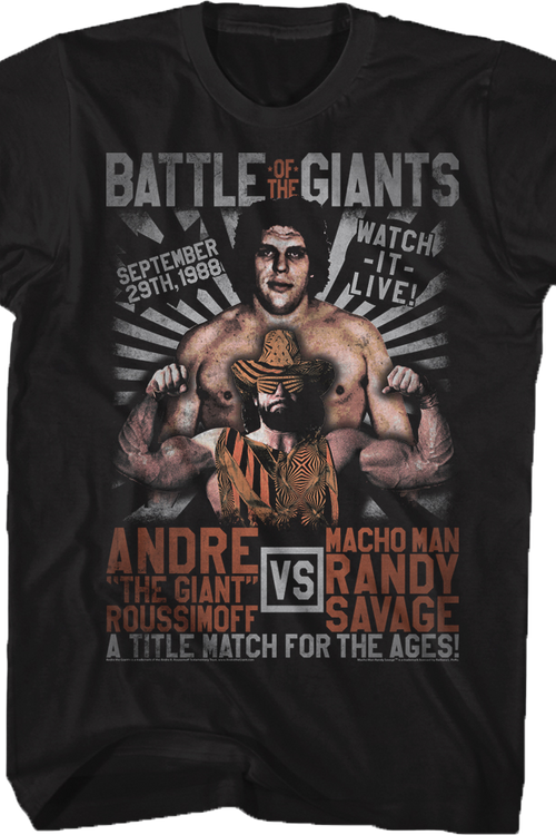 Andre The Giant vs Macho Man Randy Savage T-Shirtmain product image