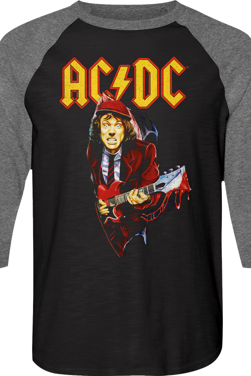 Angus Young Bloody Guitar ACDC Raglan Baseball Shirtmain product image
