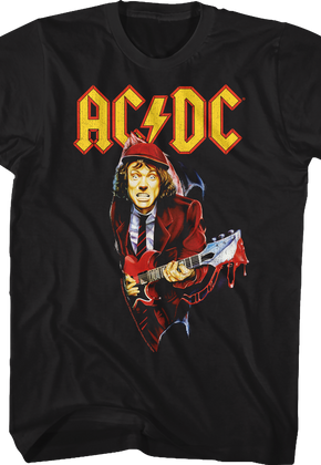 Angus Young Bloody Guitar ACDC Shirt