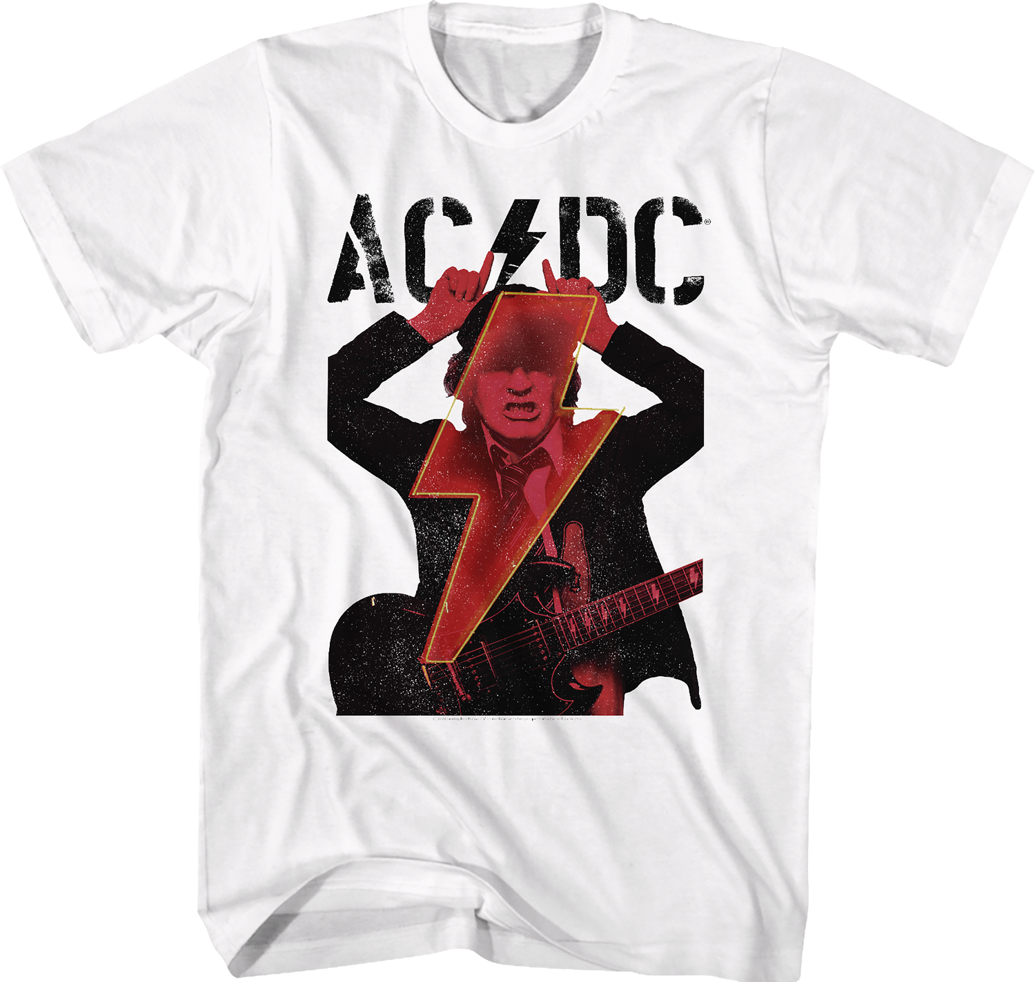 Angus Young Devil Horns ACDC T-Shirt