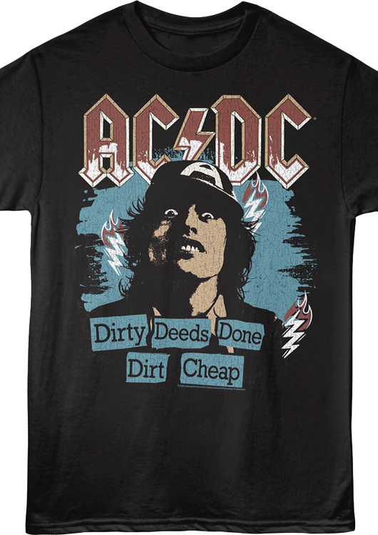Angus Young Dirty Deeds Done Dirt Cheap ACDC T-Shirt - main product image