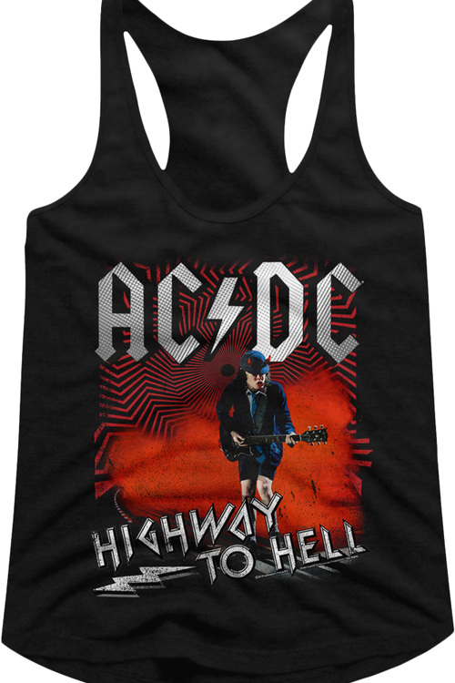 Ladies Angus Young Highway To Hell ACDC Racerback Tank Top - main product image