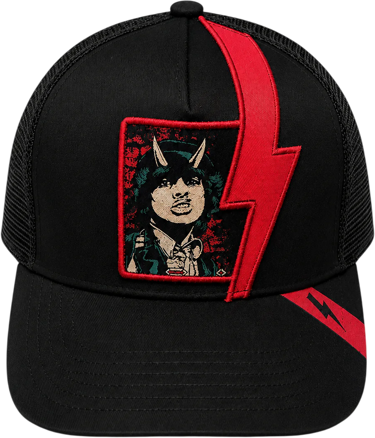 Angus Young Lightning Bolt ACDC Trucker Cap - main product image