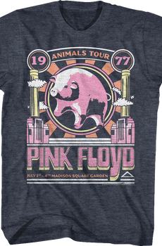 Animals Tour 1977 Poster Pink Floyd T-Shirt