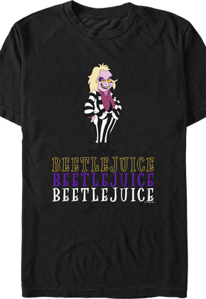 Animated Beetlejuice Beetlejuice Beetlejuice T-Shirt
