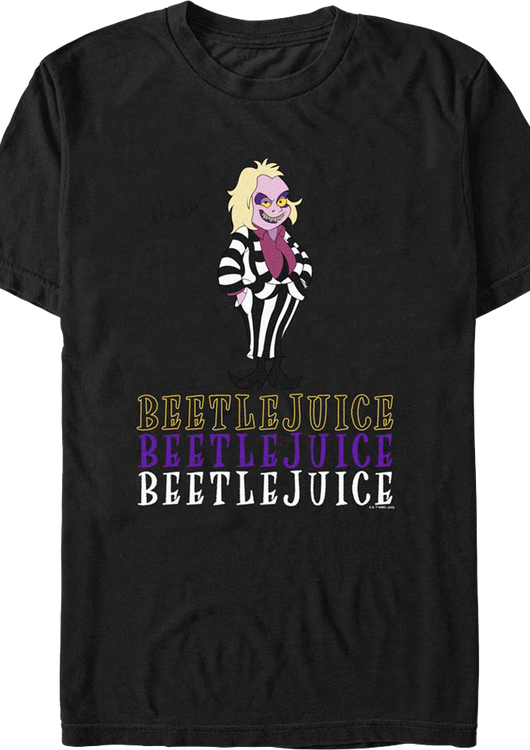 Animated Beetlejuice Beetlejuice Beetlejuice T-Shirt - main product image