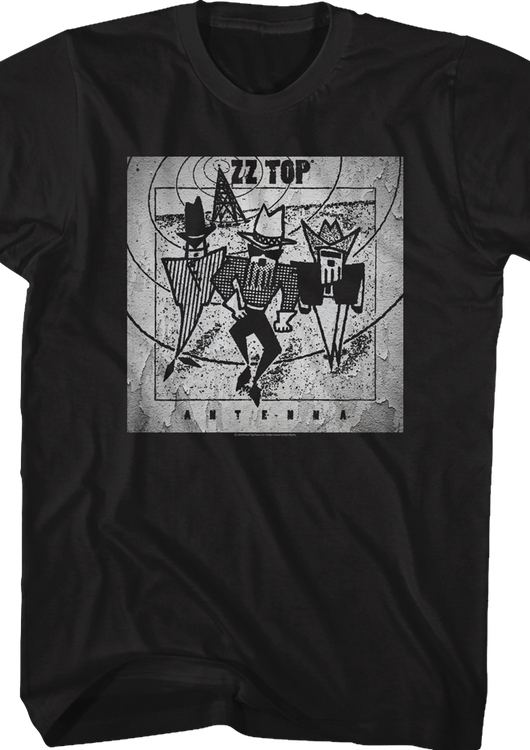 Antenna ZZ Top T-Shirt Music Men's Antenna ZZ Top T-Shirt Music Men's